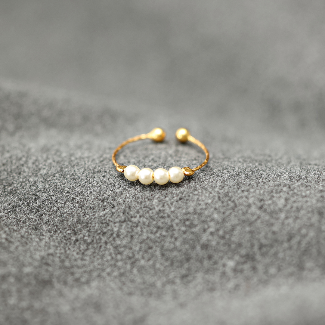 Pearl Rotating Fidget Ring