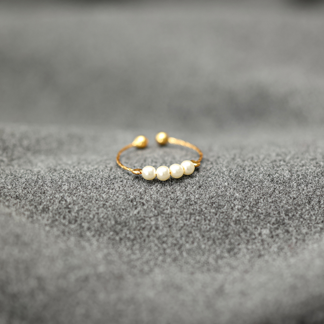Pearl Rotating Fidget Ring