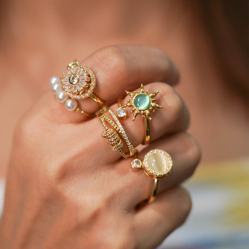 Pearl Rotating Fidget Ring