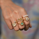 Pearl Rotating Fidget Ring