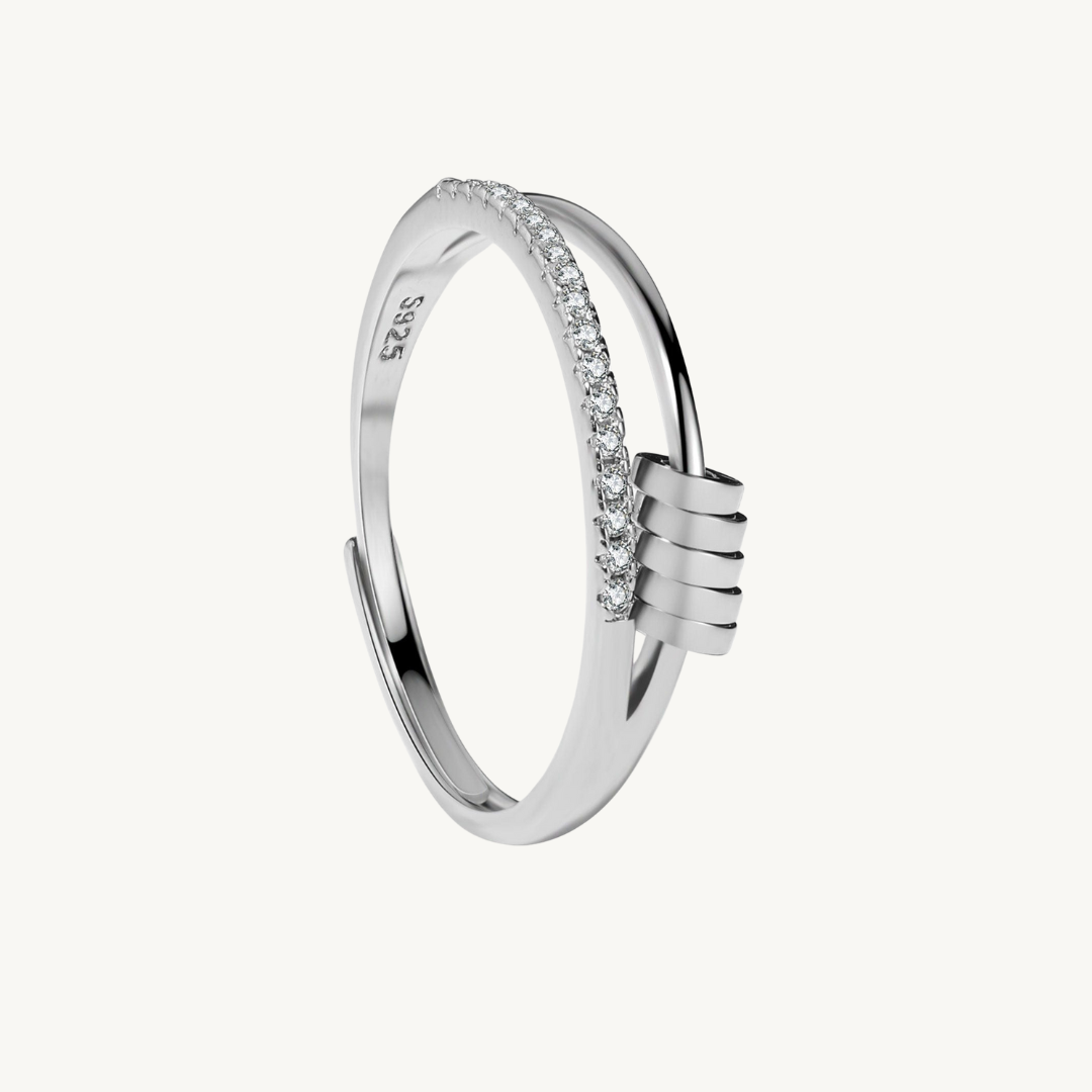 925 Sterling Silver Tranquility Sliding Fidget Ring