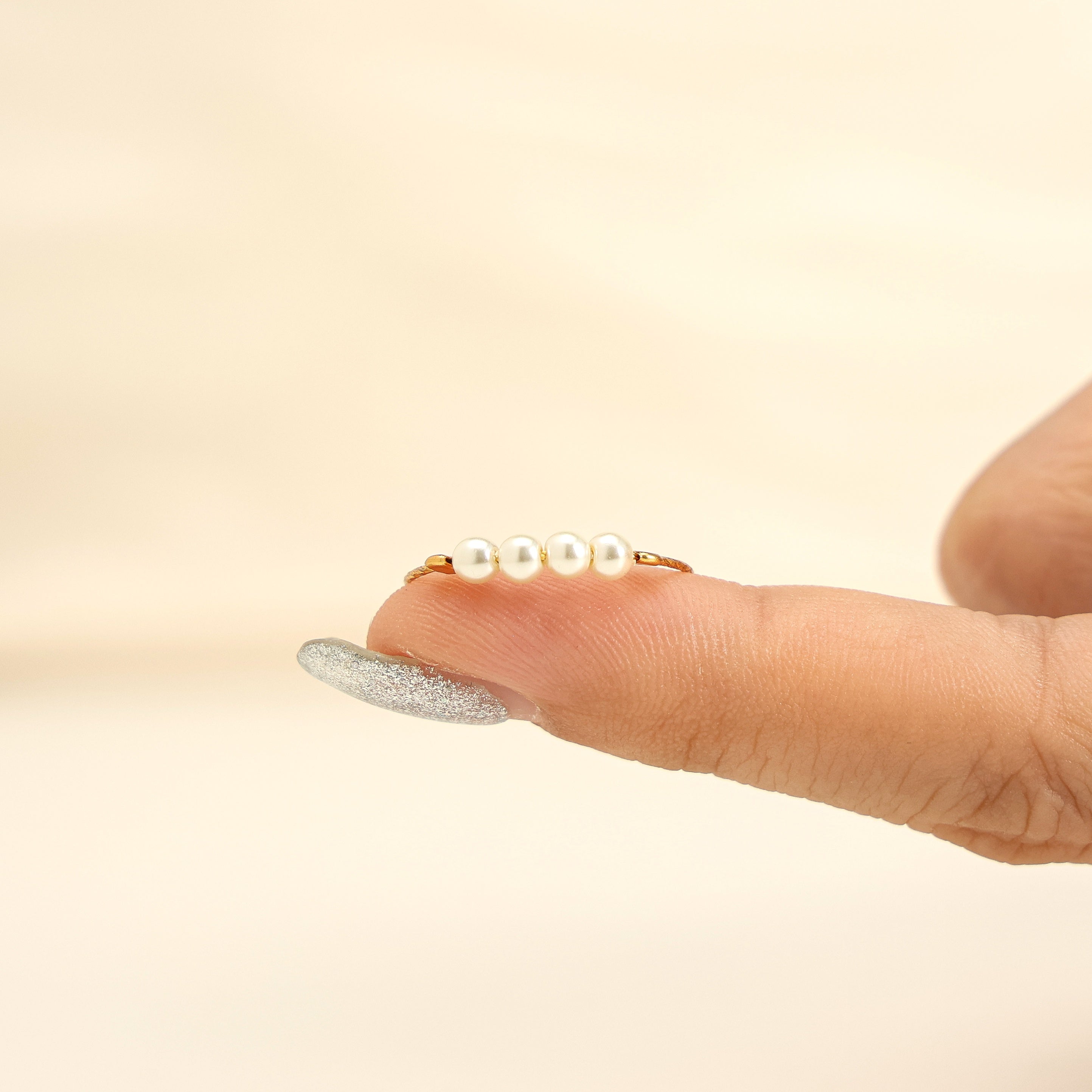 Pearl Rotating Fidget Ring