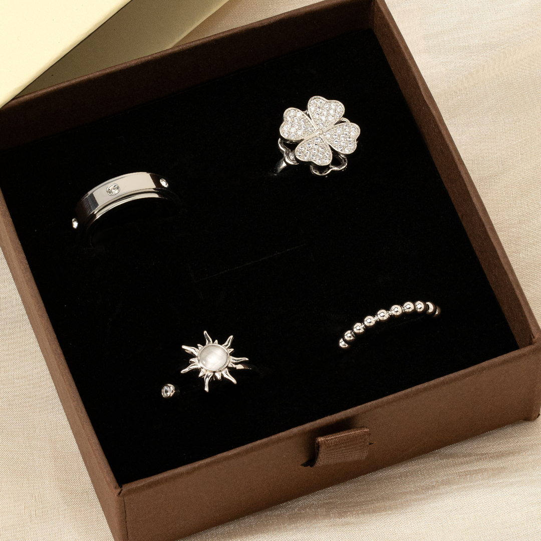 Lunar Garden Fidget Ring Bundle