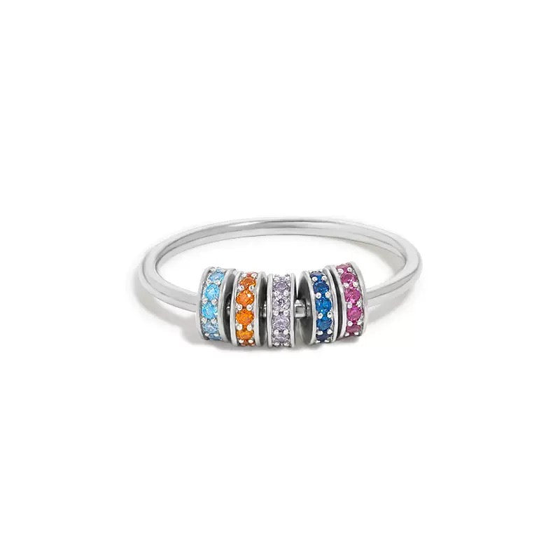 Spinning Rainbow Fidget Ring of Love