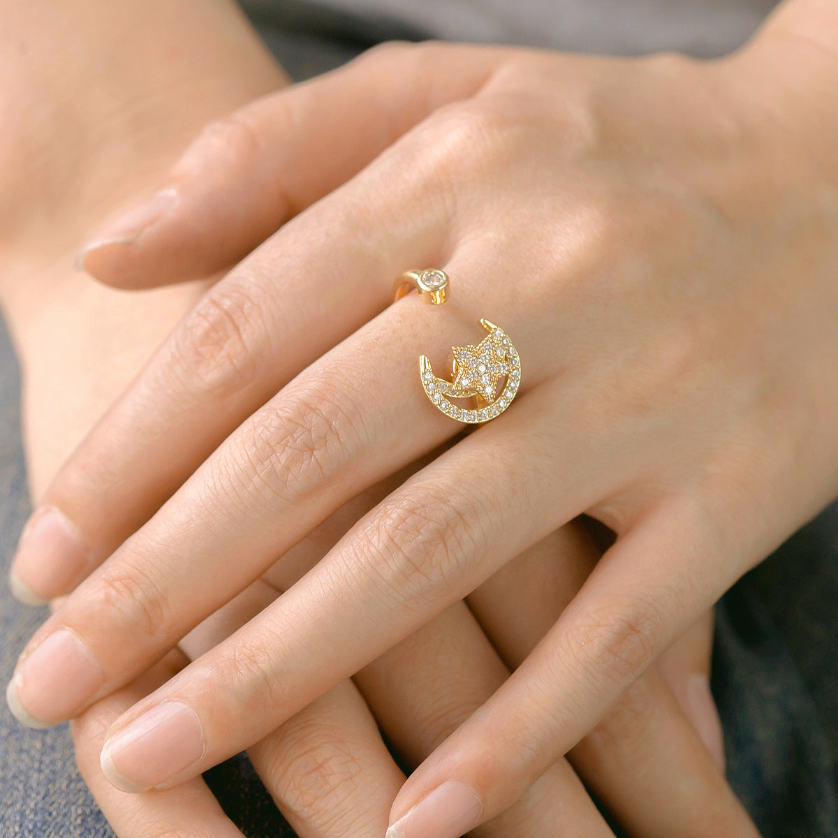 Starry Night Spinner Fidget Ring