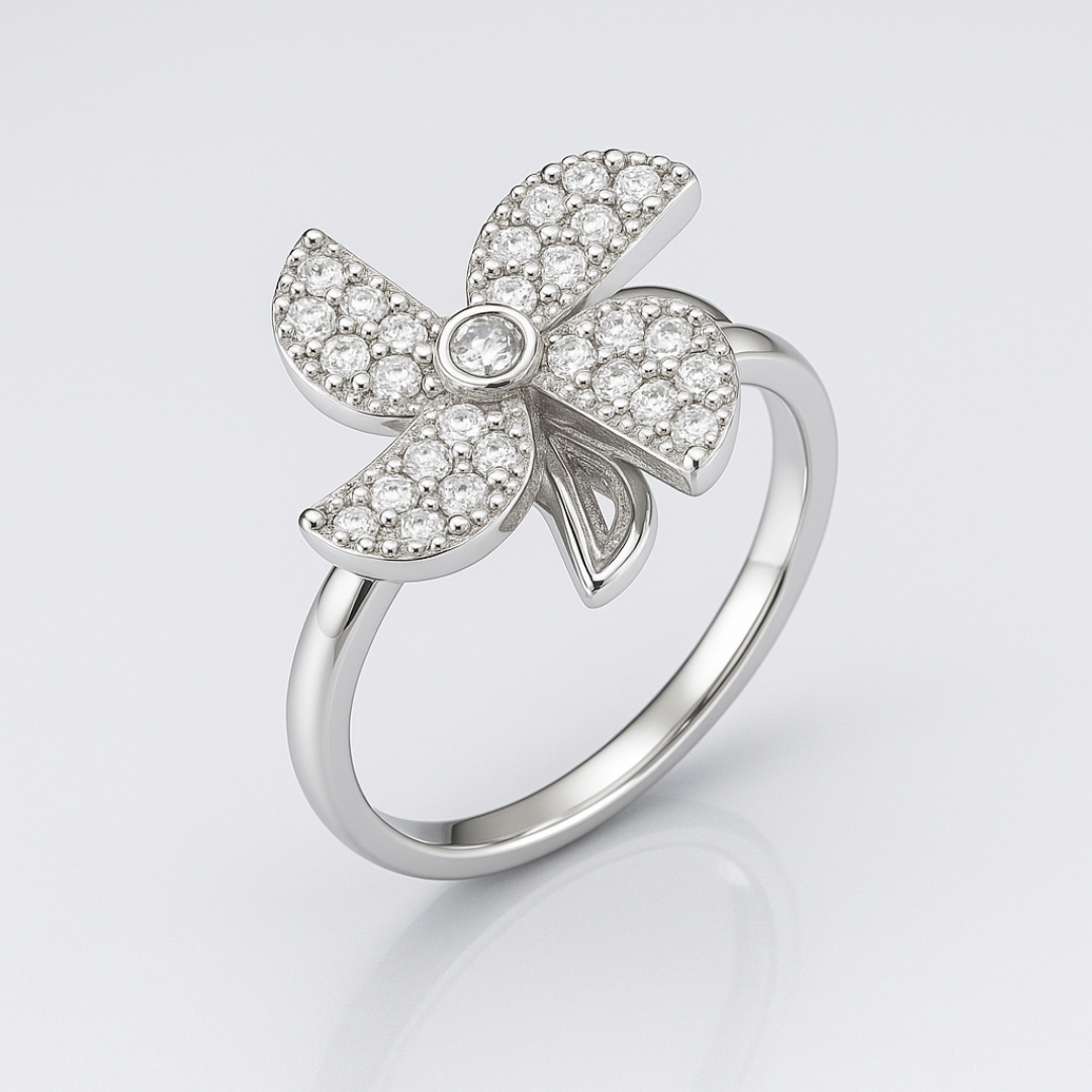 Rotating Windmill Spinning Anxiety Fidget Ring