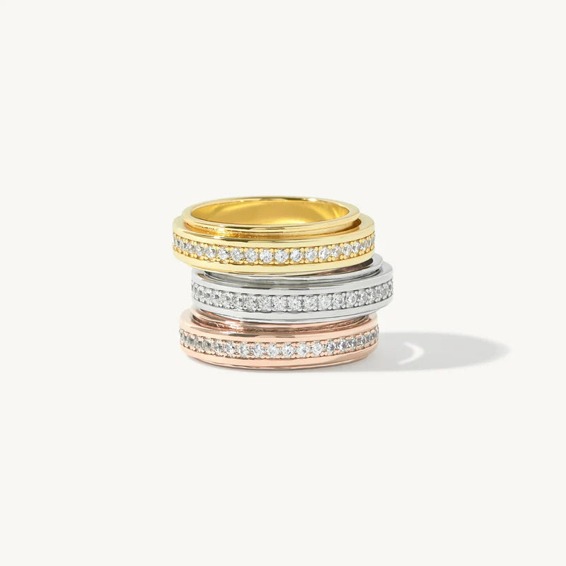 Veronica Pavé Spinner Fidget Ring