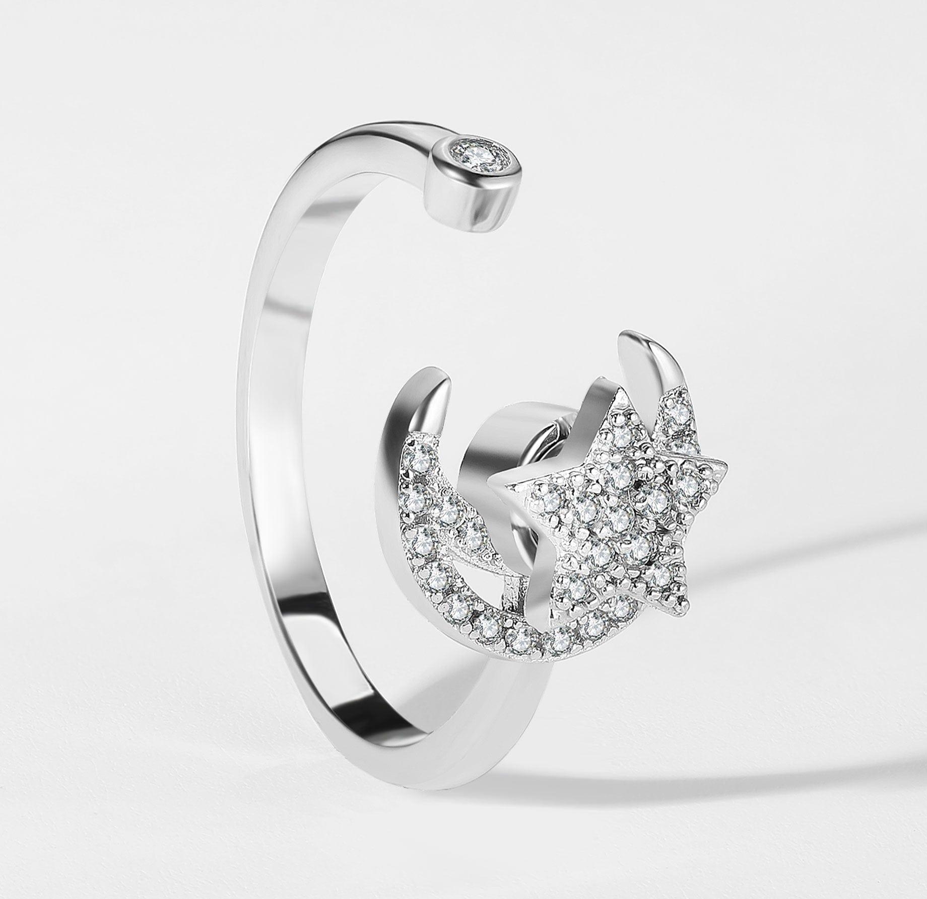 Celestial Spinner Worry Ring Wellness jewellery sliding rotating spinning meditation gold silver 925 anxiety ring