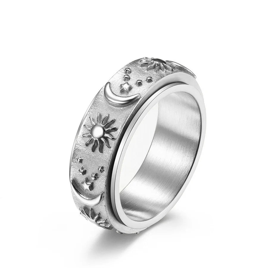 Sun and Moon Fidget Ring