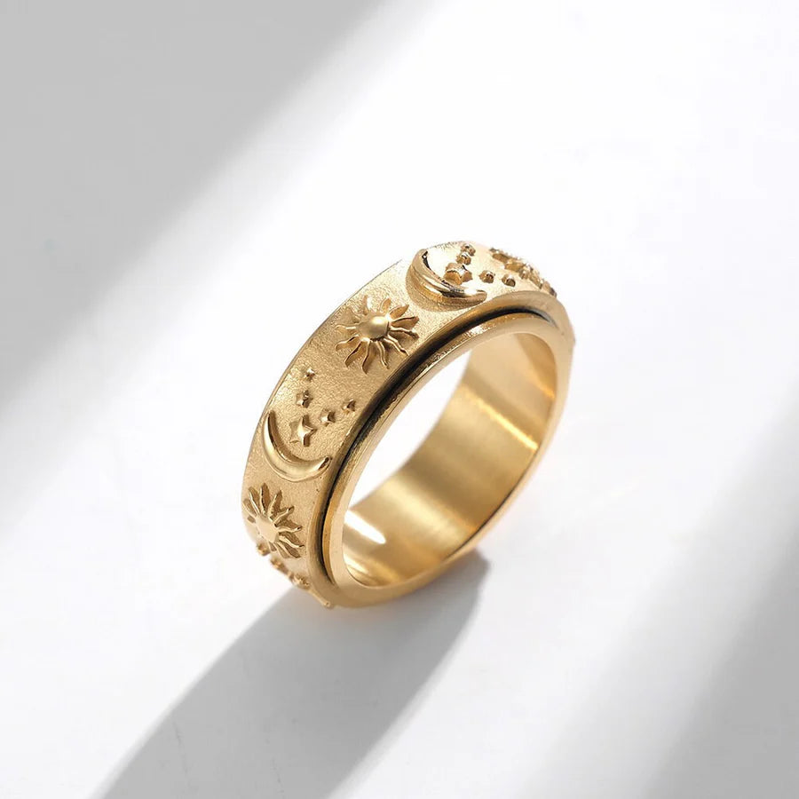 Sun and Moon Fidget Ring