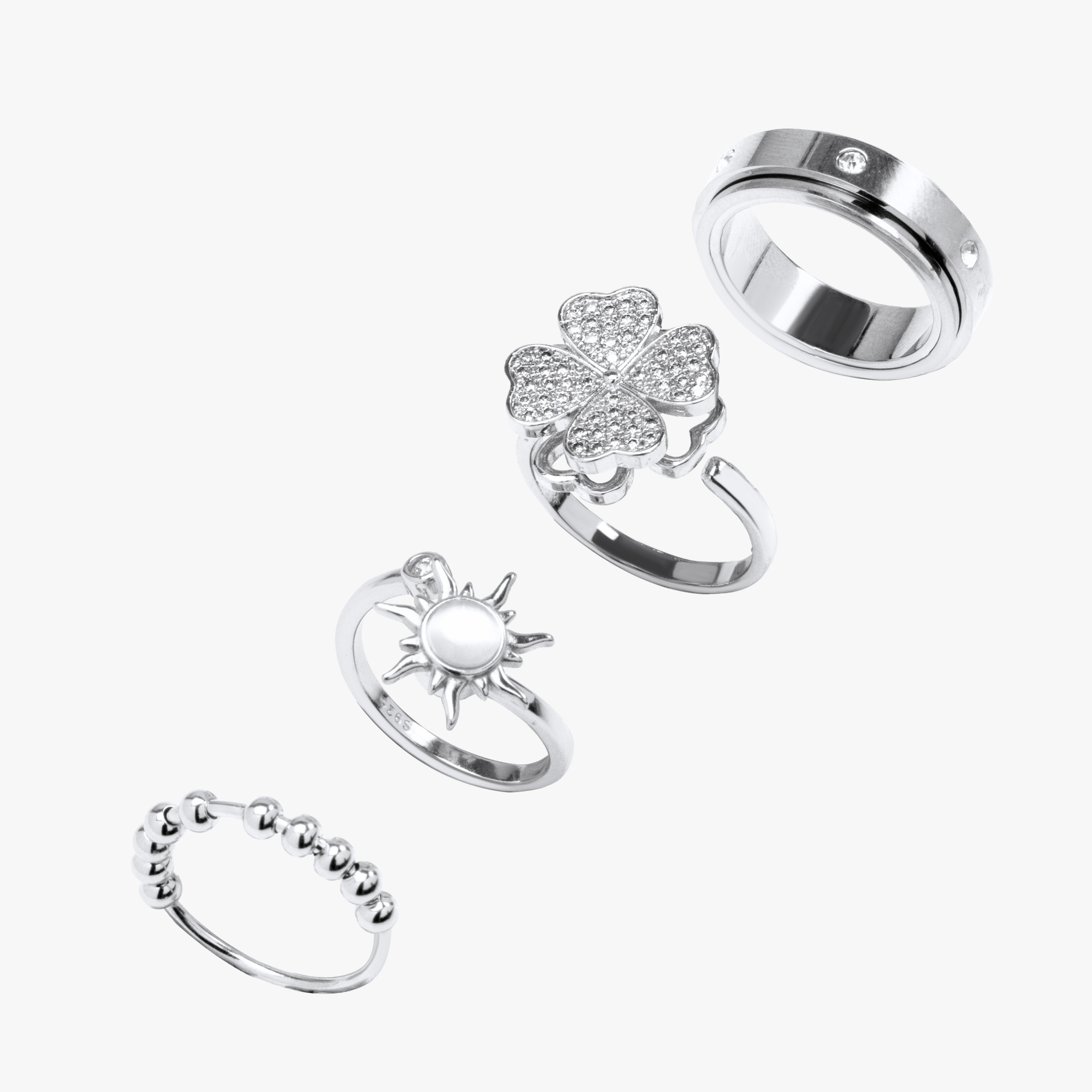 Lunar Garden Fidget Ring Bundle