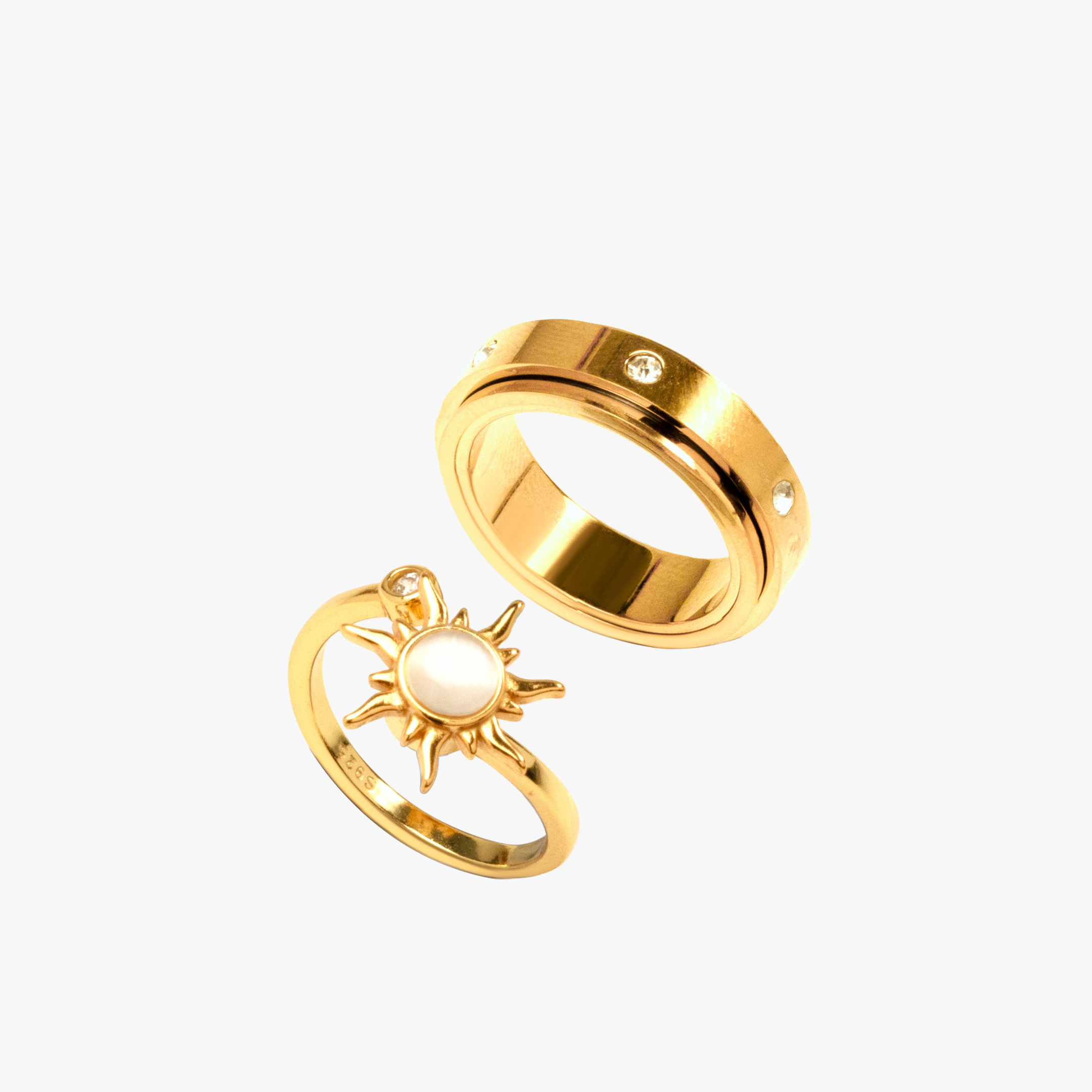 Sunflare Duo Fidget Ring Bundle