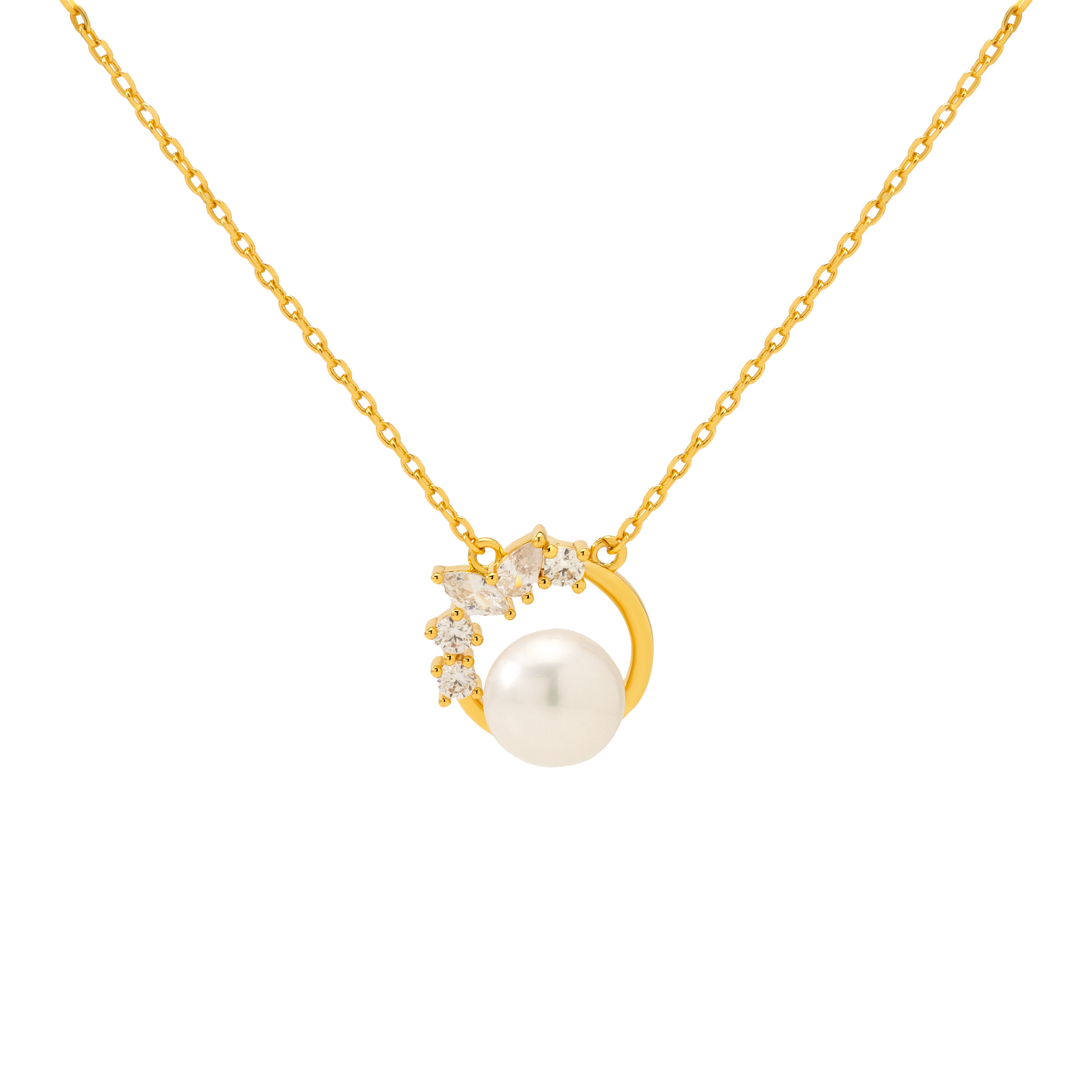 Eterna Gold & Pearl Accent Necklace