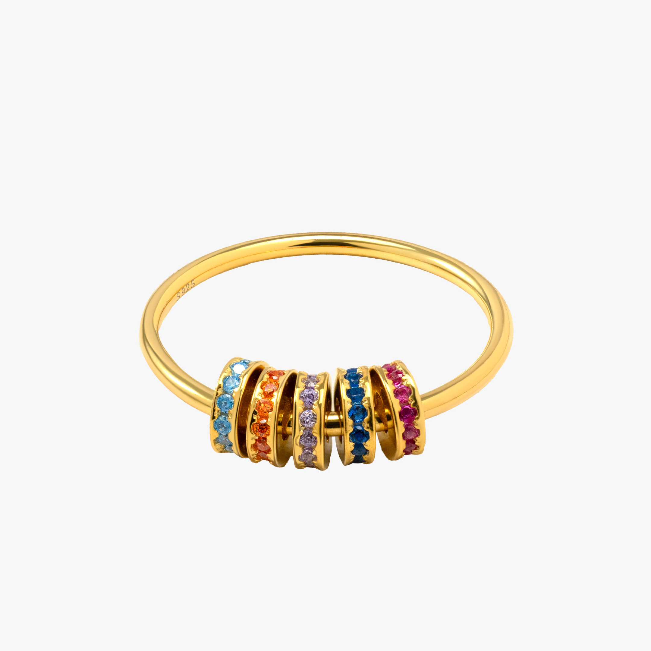Spinning Rainbow Fidget Ring of Love
