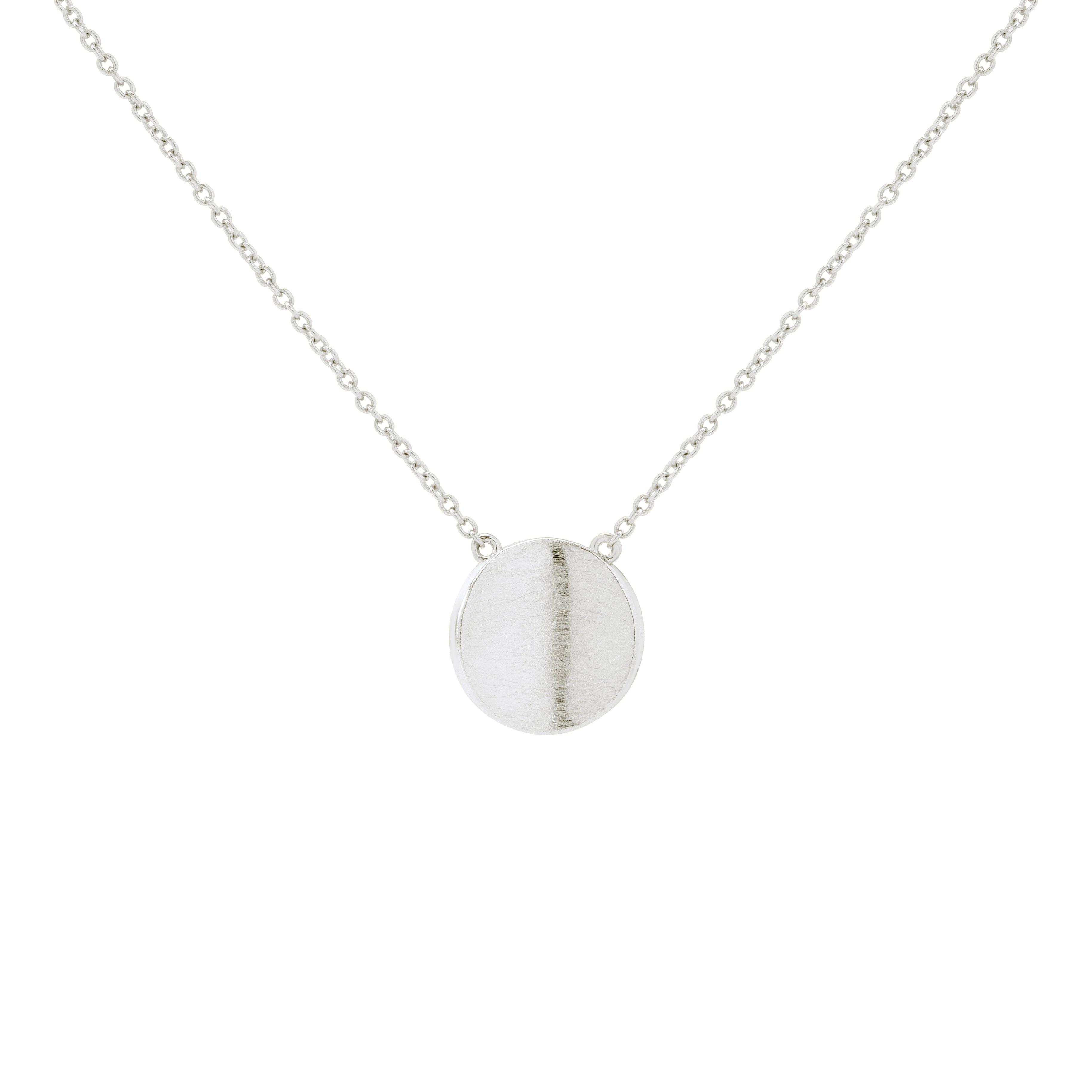 Luna Silver Minimalist Disc Necklace
