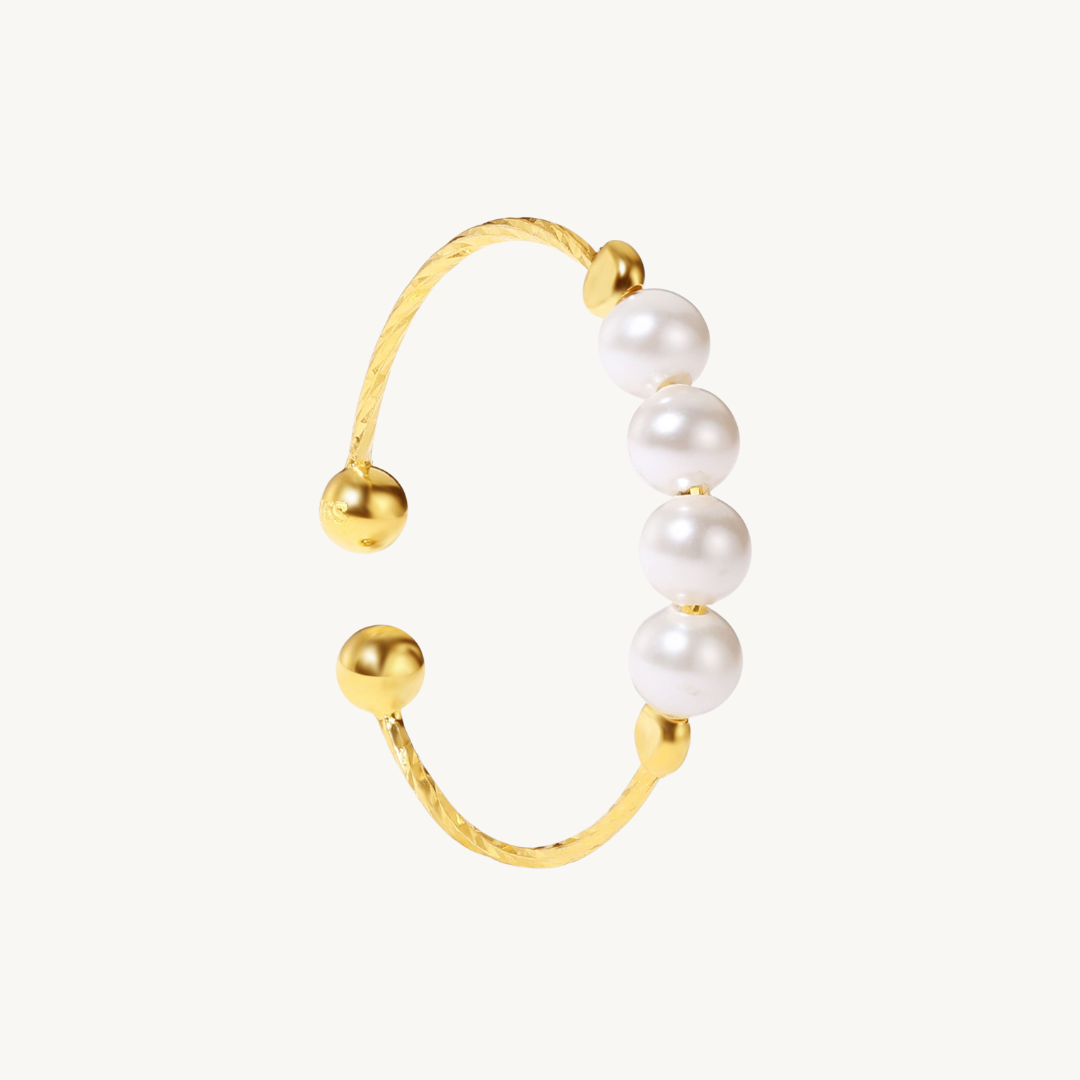 Pearl Rotating Fidget Ring