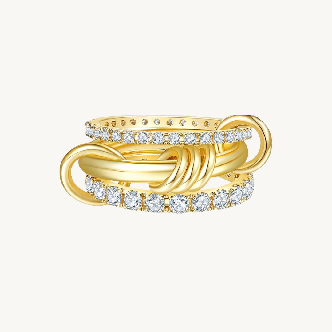3-In-One Interlocking Fidget Ring - Silver