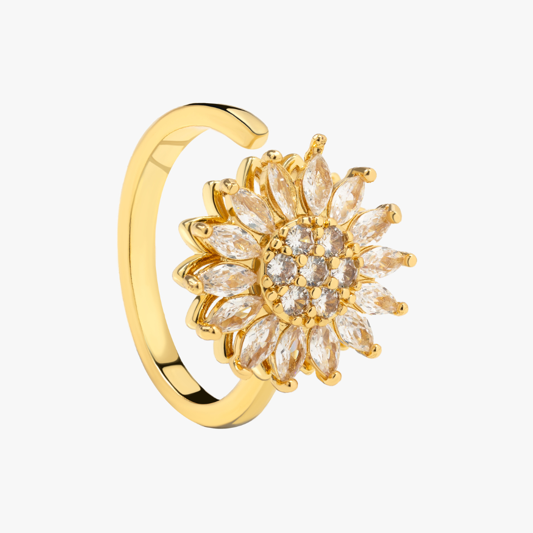 Sunflower Spinner Fidget Ring
