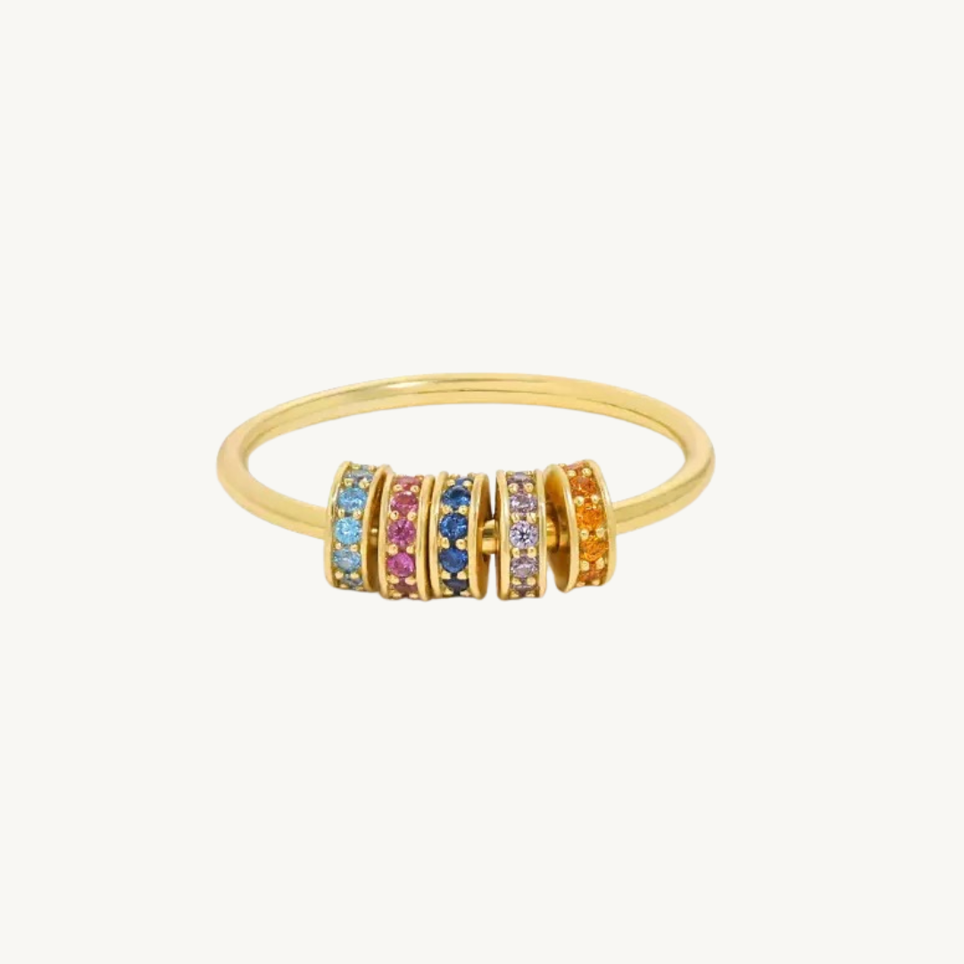 Spinning Rainbow Fidget Ring of Love