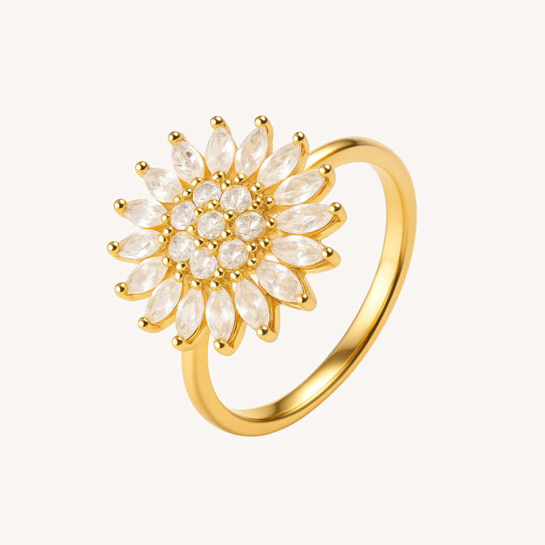 Sunflower Spinner Fidget Ring