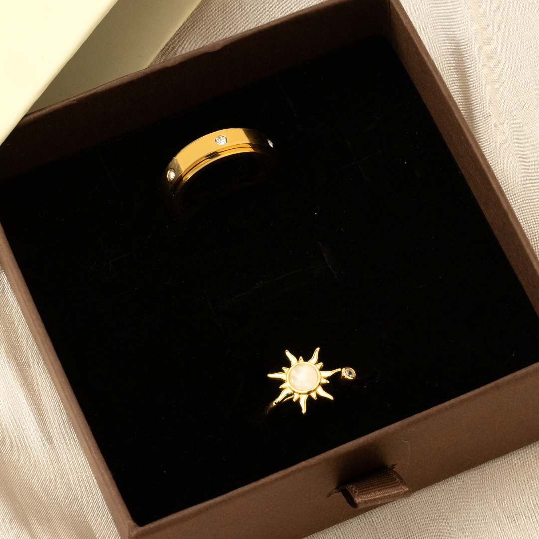 Sunflare Duo Fidget Ring Bundle