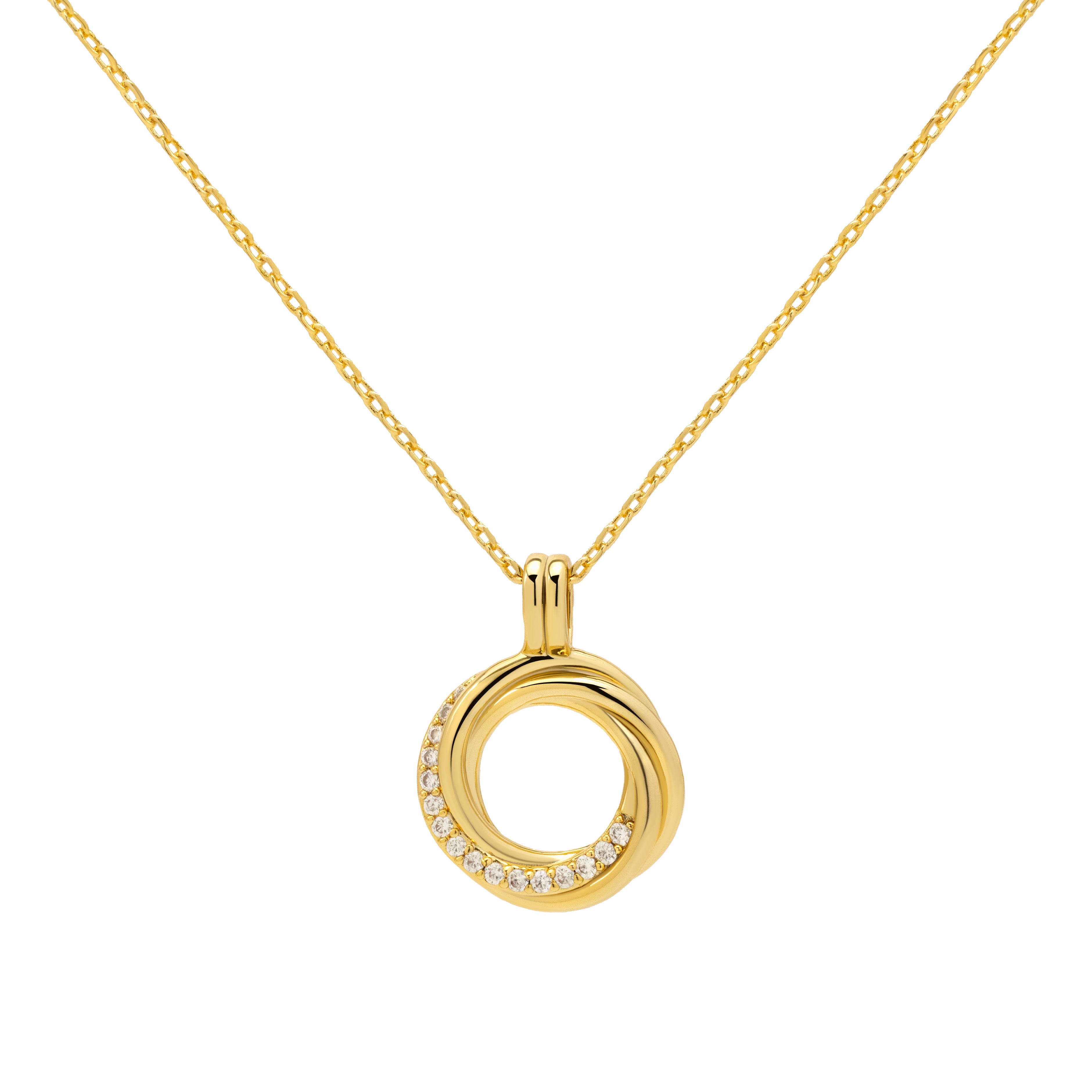Radiant Orbit Circle Pendant Necklace